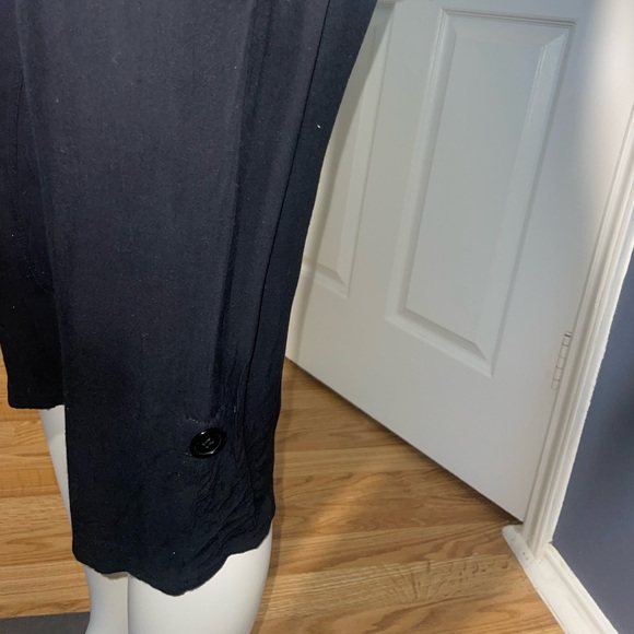 Urban behavior strapless jumpsuit capris black size medium pockets romper casual - Picture 5 of 11